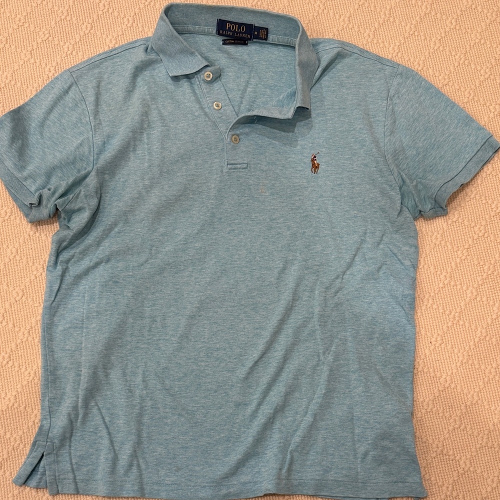 Polo by Ralph Lauren Men's Light Blue Polo Shirt